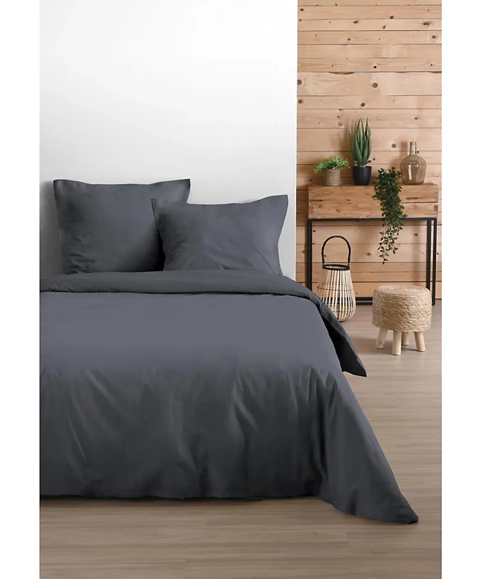 Drap housse 180 x 200 cm Edens anthracite