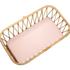 Drap housse berceau en gaze de coton à carreaux