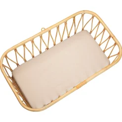 Drap housse berceau en gaze de coton à carreaux