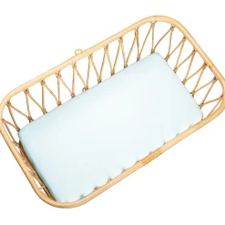 Drap housse berceau en gaze de coton à carreaux