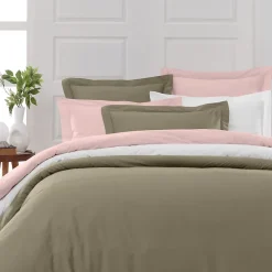 Drap housse bonnet 40 cm en percale coton PLUSTaupe 140x200 cm SOFT PERCALE