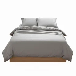 Drap housse coton uni 140 x 190 cm Couleur moderne orage