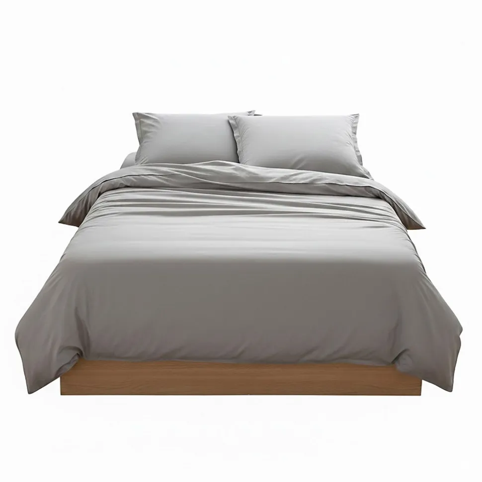 Drap housse coton uni 140 x 190 cm Couleur moderne orage