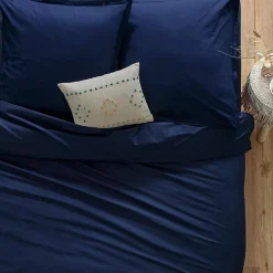 Drap housse coton uni 140 x 190 cm Couleur moderne orage