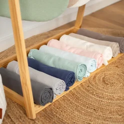 Drap housse couffin en double gaze à carreaux