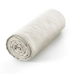 Drap housse "Drift" pur coton teint lavé 57 fils/cm² toutes dimensions - Ecru - 180 x 200 cm bonnet de 30 cm