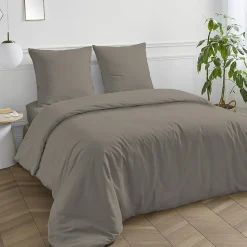 Drap housse en coton 57 fils uni bonnet 25cm 140x200cm