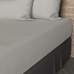 Drap housse en coton 57 fils 90x190 cm UNI lin, par Soleil d'ocre