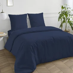 Drap housse en coton 57 fils uni bonnet 25cm 140x200cm
