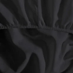 Drap housse en coton bonnet 30 cm Anthracite 200x200 cm STUDIO