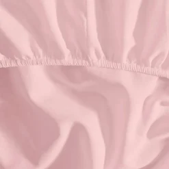 Drap housse en coton bonnet 30 cm Poudre 90x190 cm STUDIO