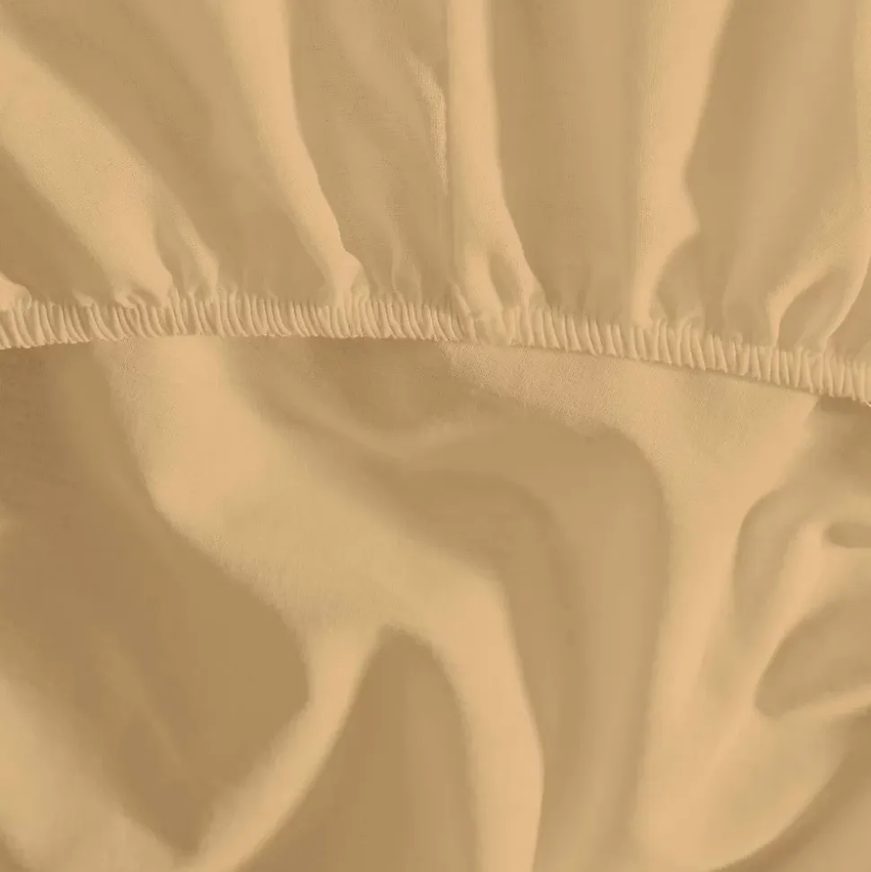 Drap housse en coton bonnet 30 cm Moka 90x190 cm STUDIO