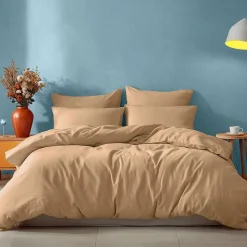 Drap housse en coton bonnet 30 cm Moka 90x190 cm STUDIO