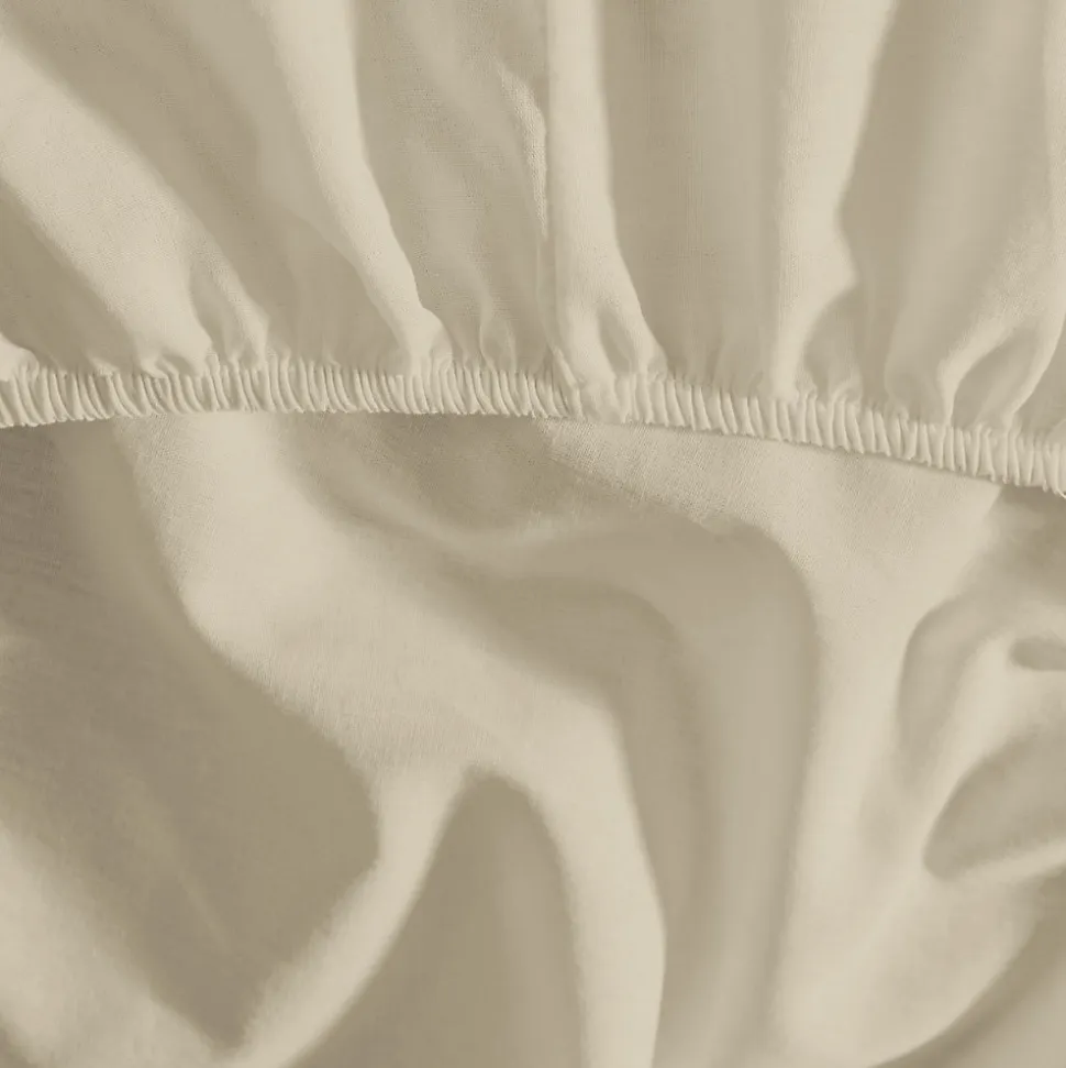 Drap housse en coton bonnet 30 cm Ficelle 80x200 cm STUDIO