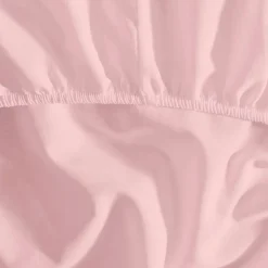 Drap housse en coton bonnet 30 cm Poudre 160x200 cm STUDIO