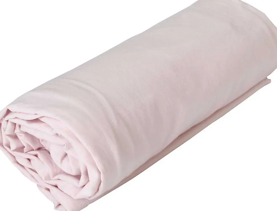 Drap housse en coton Lavé (140x190 cm - Rose Clair)