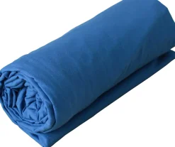 Drap housse en coton Lavé (160x200 cm - Bleu Encre)