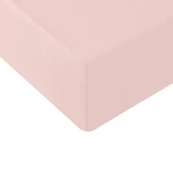 Drap housse en coton lavé biologique bonnet 30 cm Poudre 90x190 cm ORGANIKA