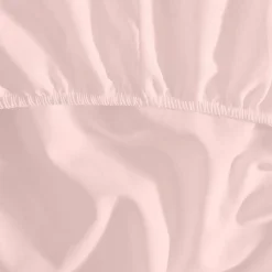 Drap housse en coton lavé biologique bonnet 30 cm Poudre 90x190 cm ORGANIKA