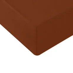 Drap housse en coton lavé biologique bonnet 30 cm Auburn 180x200 cm ORGANIKA