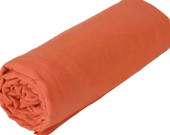 Drap housse en coton Lavé (160x200 cm - Terracotta)