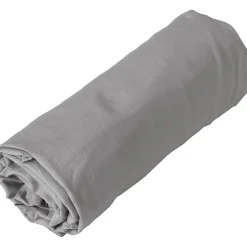 Drap housse en coton Lavé (140x190 cm - Gris)