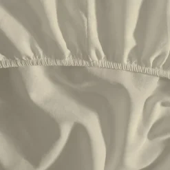 Drap housse en coton lavé biologique bonnet 30 cm Ficelle 180x200 cm ORGANIKA