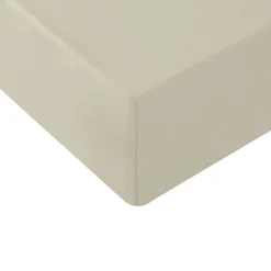 Drap housse en coton lavé biologique bonnet 30 cm Ficelle 180x200 cm ORGANIKA