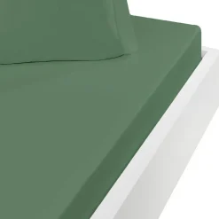 Drap housse en flanelle de coton bonnet 30 cm Lichen 180x200 cm KLAPPEN
