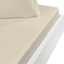 Drap housse en flanelle de coton bonnet 30 cm Ficelle 90x190 cm KLAPPEN