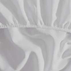 Drap housse en flanelle de coton bonnet 30 cm Blanc 80x200 cm KLAPPEN