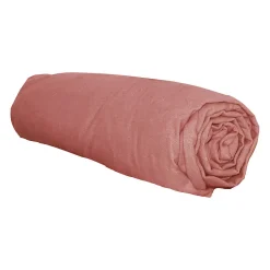 Drap housse en flanelle (140x190 cm - Terracotta)