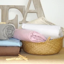 Drap housse en flanelle (160x200 cm - Terracotta)