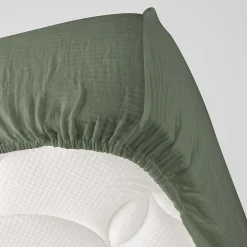 Drap housse en gaze de coton Tendance uni