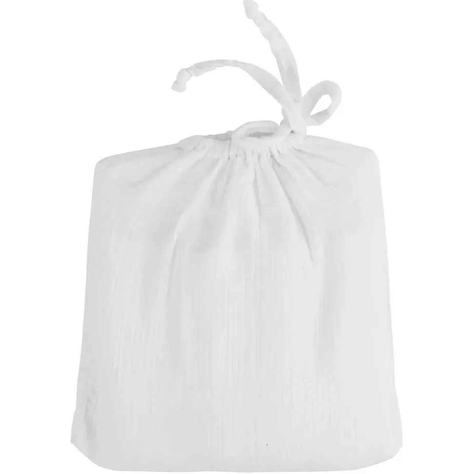 Drap housse en gaze de coton bonnet 30 cm Blanc 140x200 cm LOFT
