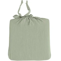 Drap housse en gaze de coton bonnet 30 cm Sauge 160x200 cm LOFT