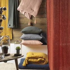 Drap Housse en gaze de coton (140x190 cm - Terracotta)