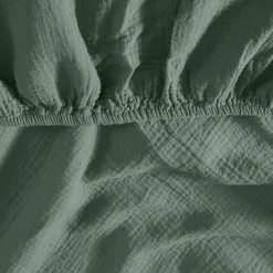 Drap housse en gaze de coton bonnet 30 cm Lichen 80x200 cm LOFT