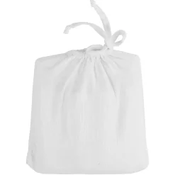 Drap housse en gaze de coton bonnet 30 cm Blanc 80x200 cm LOFT