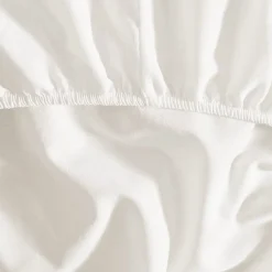 Drap housse en percale de coton pour lit articulé Ecru 180x200 cm SOFT PERCALE