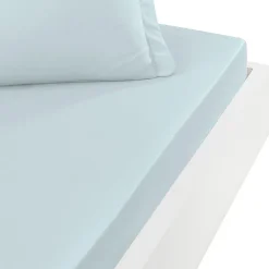 Drap housse en percale de coton bonnet 30 cm Nuage 140x190 cm SOFT PERCALE