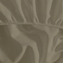 Drap housse en percale de coton pour lit articulé Taupe 180x200 cm SOFT PERCALE