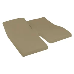 Drap housse en percale de coton pour lit articulé Taupe 180x200 cm SOFT PERCALE