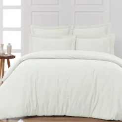 Drap housse en percale de coton bonnet 30 cm Ecru 200x200 cm SOFT PERCALE