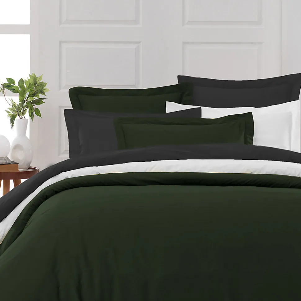 Drap housse en percale de coton bonnet 30 cm Eucalyptus 90x200 cm SOFT PERCALE