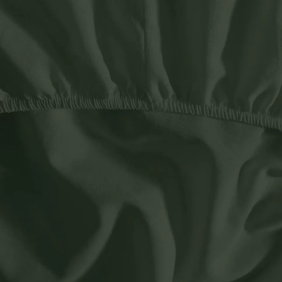 Drap housse en percale de coton pour lit articulé Eucalyptus 180x200 cm SOFT PERCALE