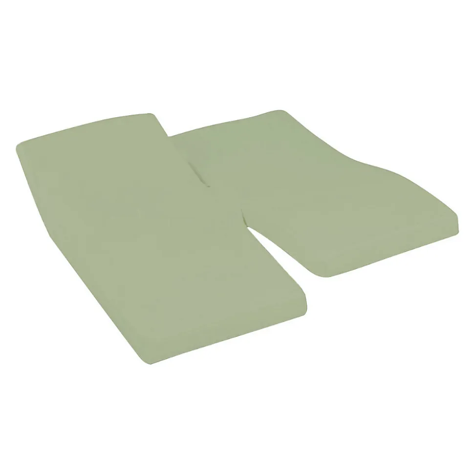 Drap housse en percale de coton pour lit articulé Sauge 140x190 cm SOFT PERCALE