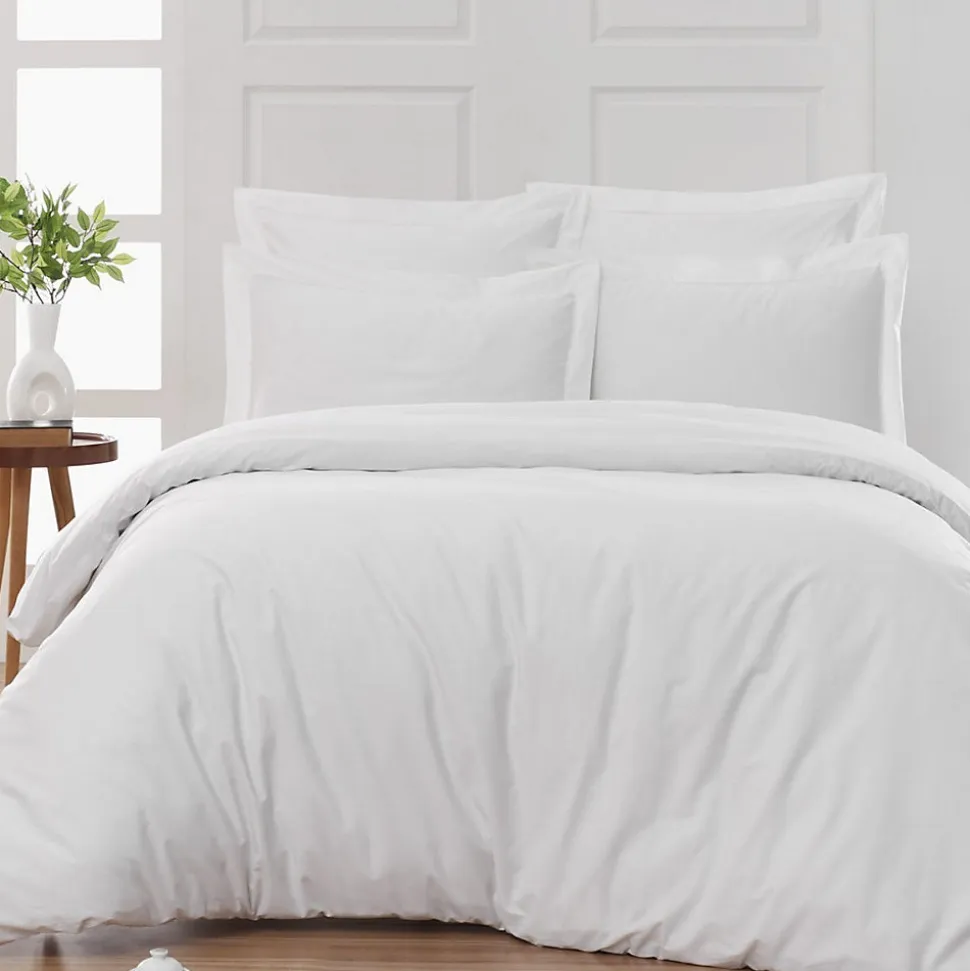 Drap housse en percale de coton bonnet 30 cm Blanc 90x200 cm SOFT PERCALE