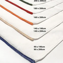 Drap housse en polycoton 90x200 cm PERCALE lin, par Soleil d'ocre