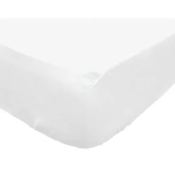 Drap housse en polycoton 200x200 cm PERCALE blanc, par Soleil d'ocre